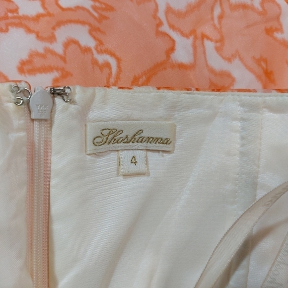 Shoshanna Coral Pink Strapless Silk Formal Evening Prom Dress Size 4 - Picture 8 of 8